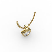 AGGIE SHIELD™ DIAMOND 14K GOLD SOLITAIRE PENDANT